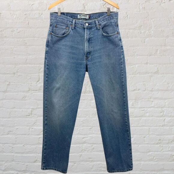 Levi's 550 Relaxed Fit Jeans 36x32 Vintage Light Wash Distressed - Picture 1 of 16